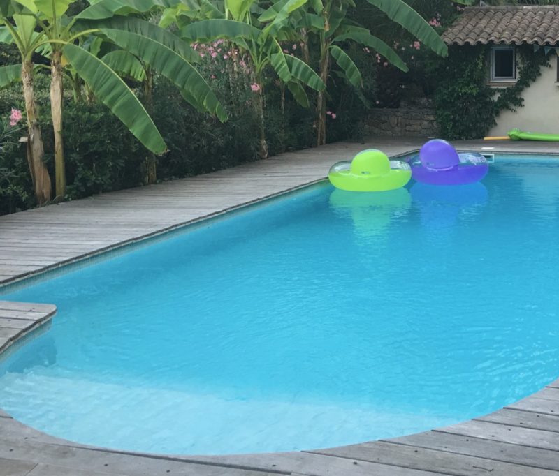 Private swimming pool in France. Image © PlanetSKI